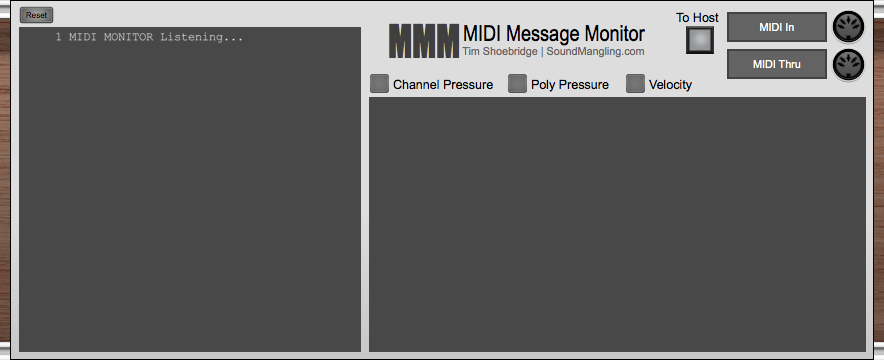 MMM - MIDI Message Monitor