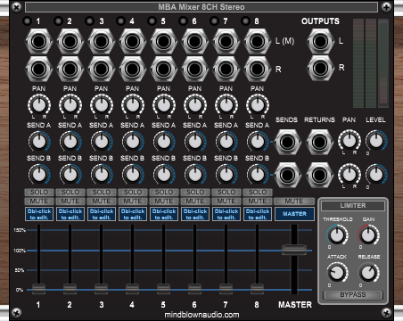 MBA Mixer 8CH Stereo
